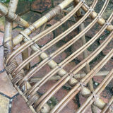 Pair of vintage rattan armchairs