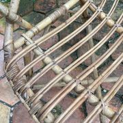 Pair of vintage rattan armchairs