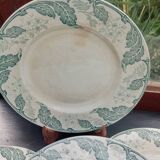 4 assiettes plates en terre de fer Parmentier St Amand