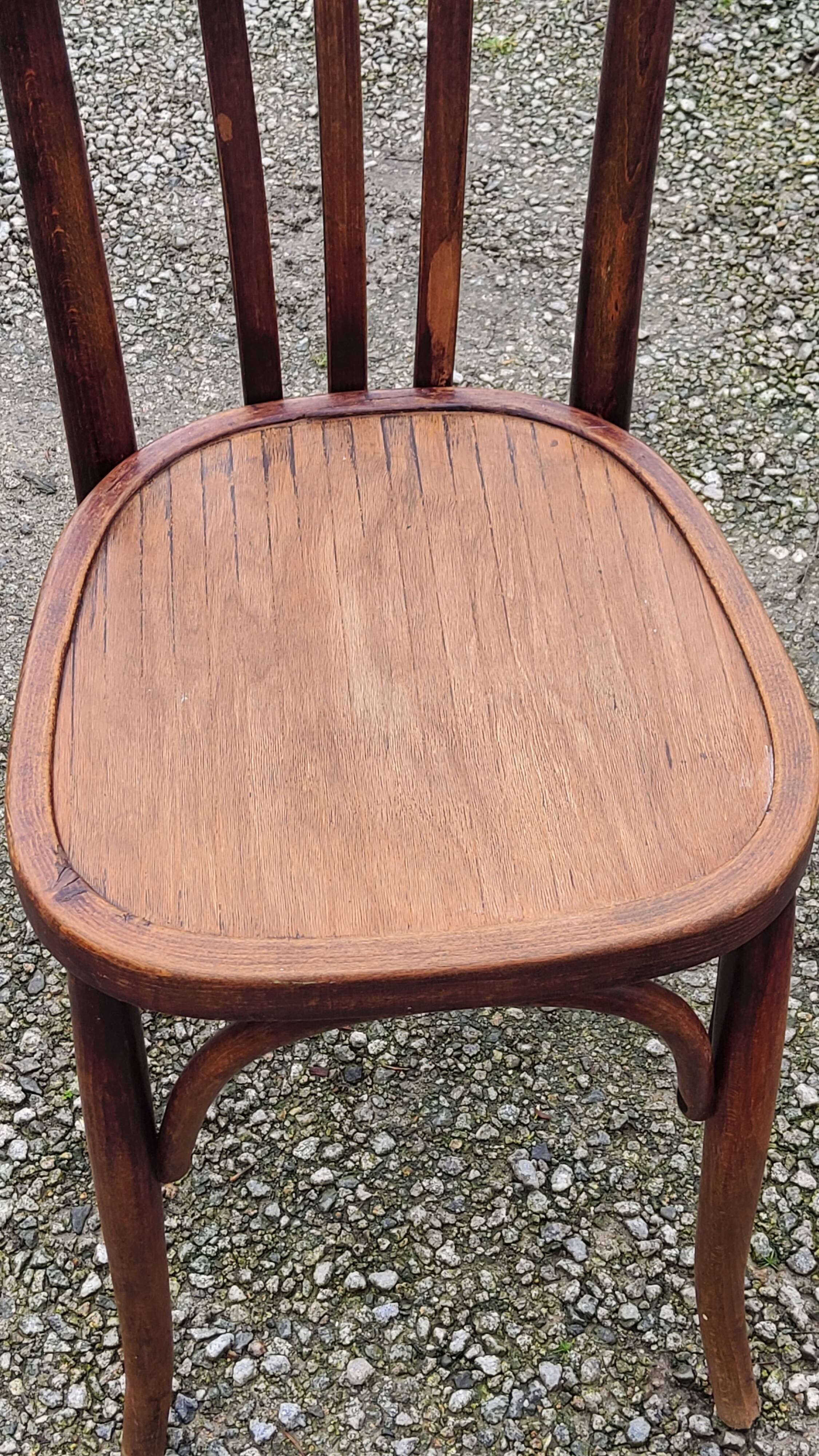 Set of 6 old bistro chairs Baumann and others