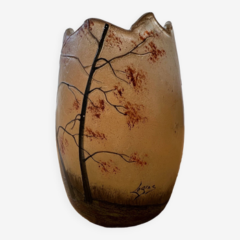 vase signed LEGRAS