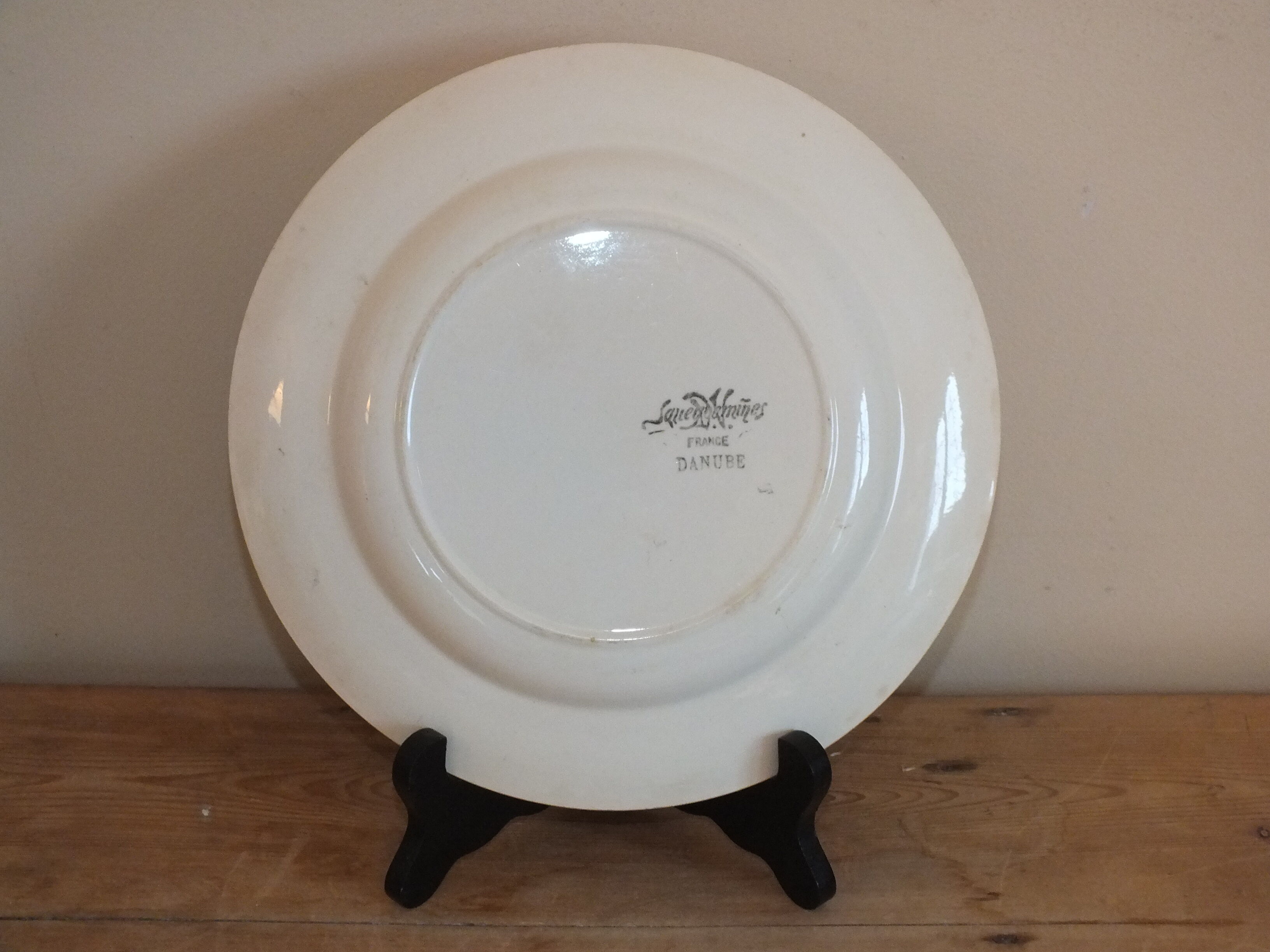 Duo d'assiettes plates Sarreguemines service Danube