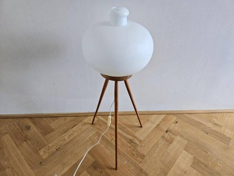 Lampe trépied de sol très rare ULUV des années 1960