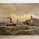 Dutch port scene, early 20th century signed J Gulik