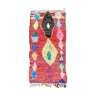 Carpet berbere boucherouite red 110×230 cm