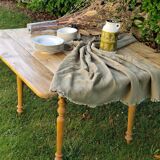 Square country-style drop-leaf table