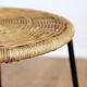 Stool metal and wicker of the years 50
