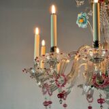 Two Tier Multicolor Murano Glass Venetian Chandelier