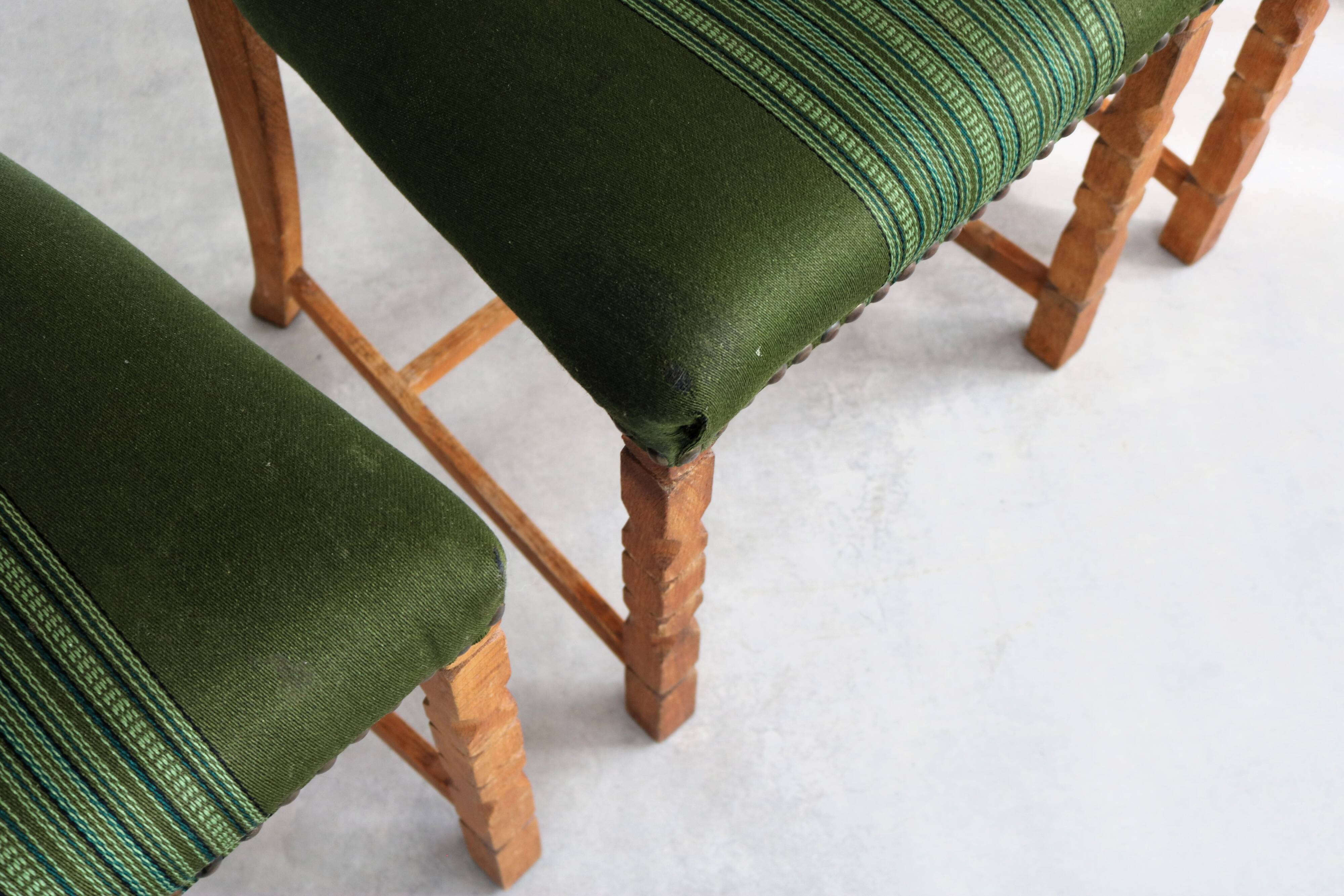 6 Danish Brutalist Dining Chairs