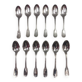 Christofle chinon - 12 silver metal teaspoons, perfect condition