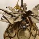 Wrought Iron Murano Glass Light Pendant 1950’s