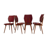 Set de 4 chaises vintage scandinave 1960