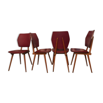 Set de 4 chaises vintage scandinave 1960