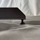 Round designer dining table in metal and smoked glass, Roche Bobois 1970