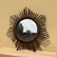 Vintage sun mirror in woven rattan diameter 45 cm retro decoration