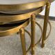 Three round brass tables 1970
