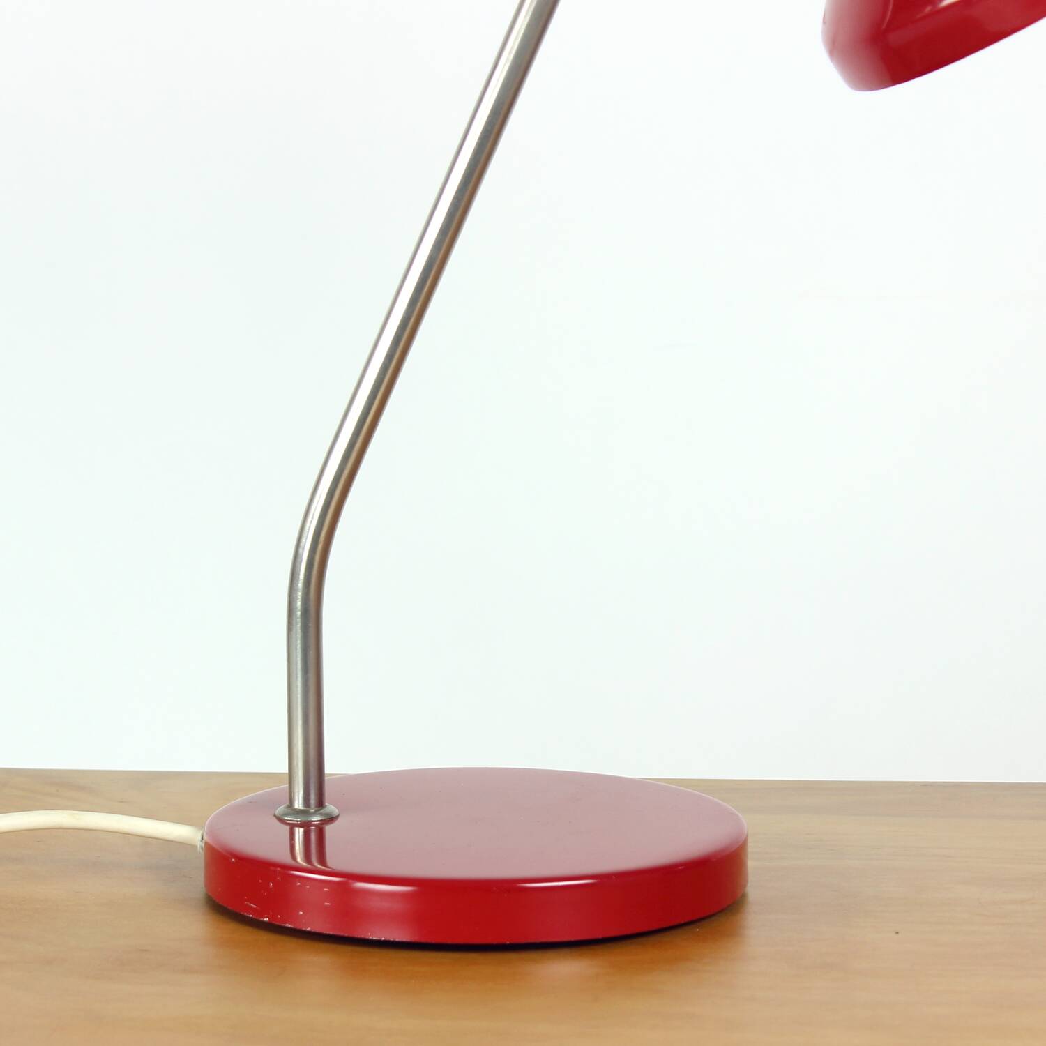 Midcentury Red Table Lamp By Aka Leuchen, Germany 1970s