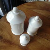 19th century white porcelain pharmacy pots.