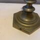 Large vintage golden brass candle holder