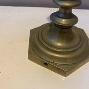 Large vintage golden brass candle holder