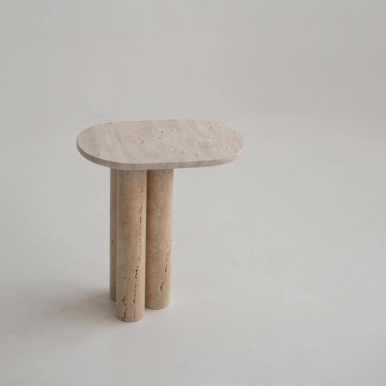 Table d'appoint Trio n° 3 en travertin