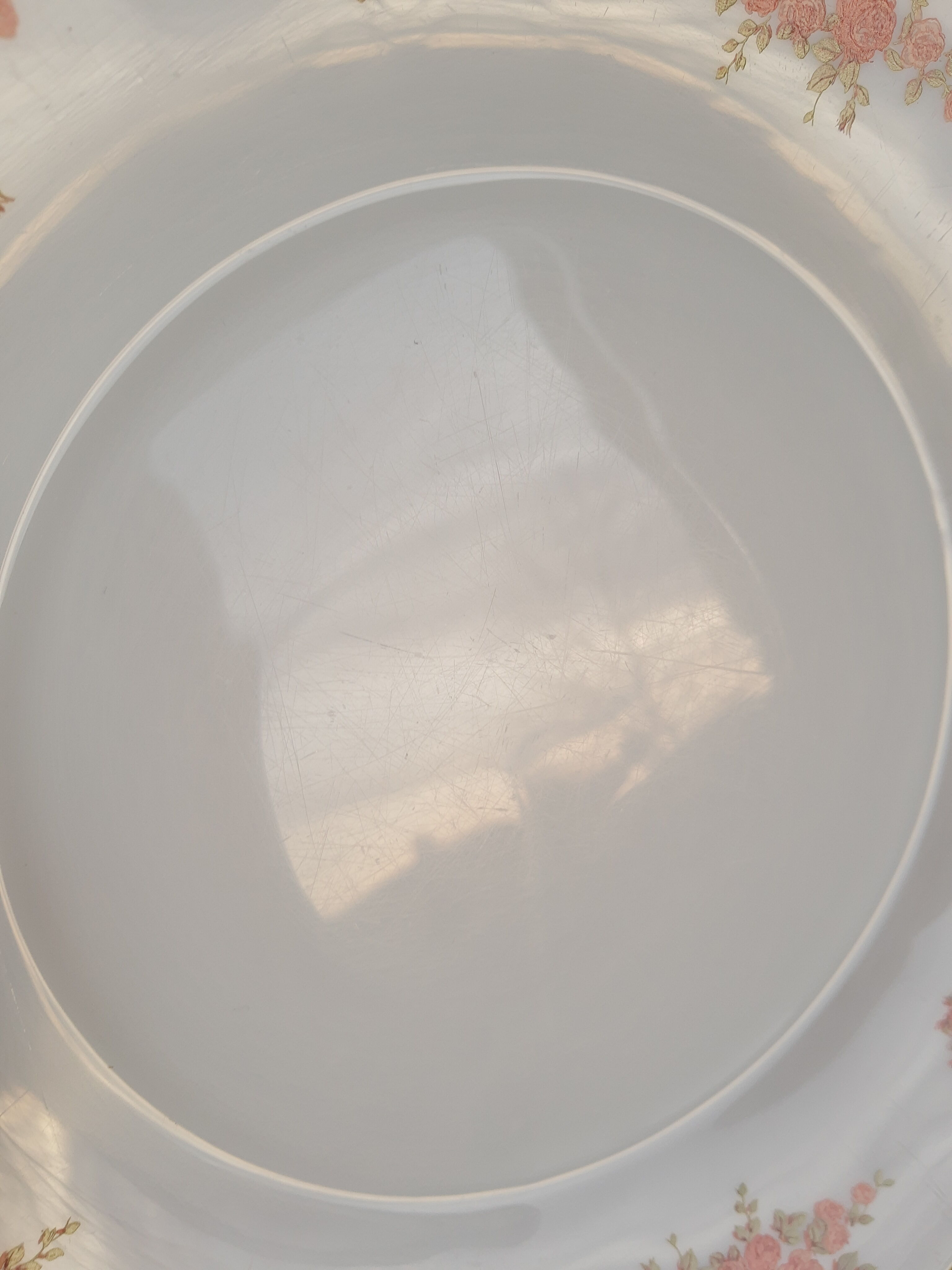 Set of 6 flat plates Arcopal vintage floral decoration