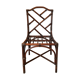 Rattan chair and graphic asymmetrical back