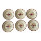 6 assiettes plates anciennes en faïence de Longchamp