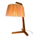 Natural Fibre & Teak Wood Table Lamp By Ib Fabiansen For Fog & Mørup, Denmark 1950S