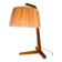 Natural Fibre & Teak Wood Table Lamp By Ib Fabiansen For Fog & Mørup, Denmark 1950S