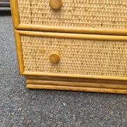 Commode vintage 1980 Maugrion Rotin