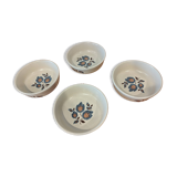 Set of 4 St Amand Sologne earthenware bowls