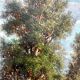 Painting old animated landscape Theodore Ghirardi nineteenth