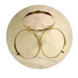 Knut Hesterberg round coffee table in brass with smoked glass