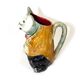 Figurative jug in majolica cat