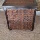 Wooden chest and braided rice straw