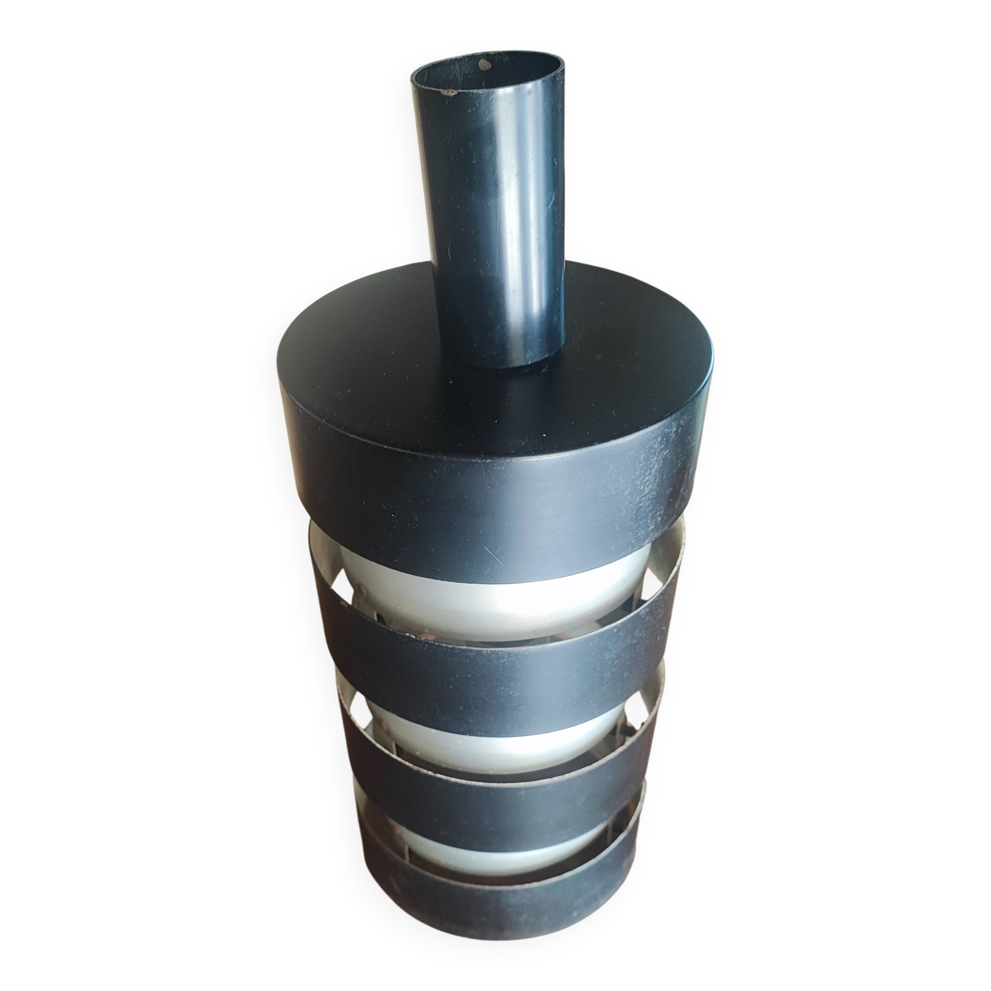 Pair of cylindrical "Space Age" pendants - Lita, 1967