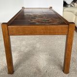 Coffee table in wood and ceramic attributed to Juliette Belarti alias Julien de Covemaeker