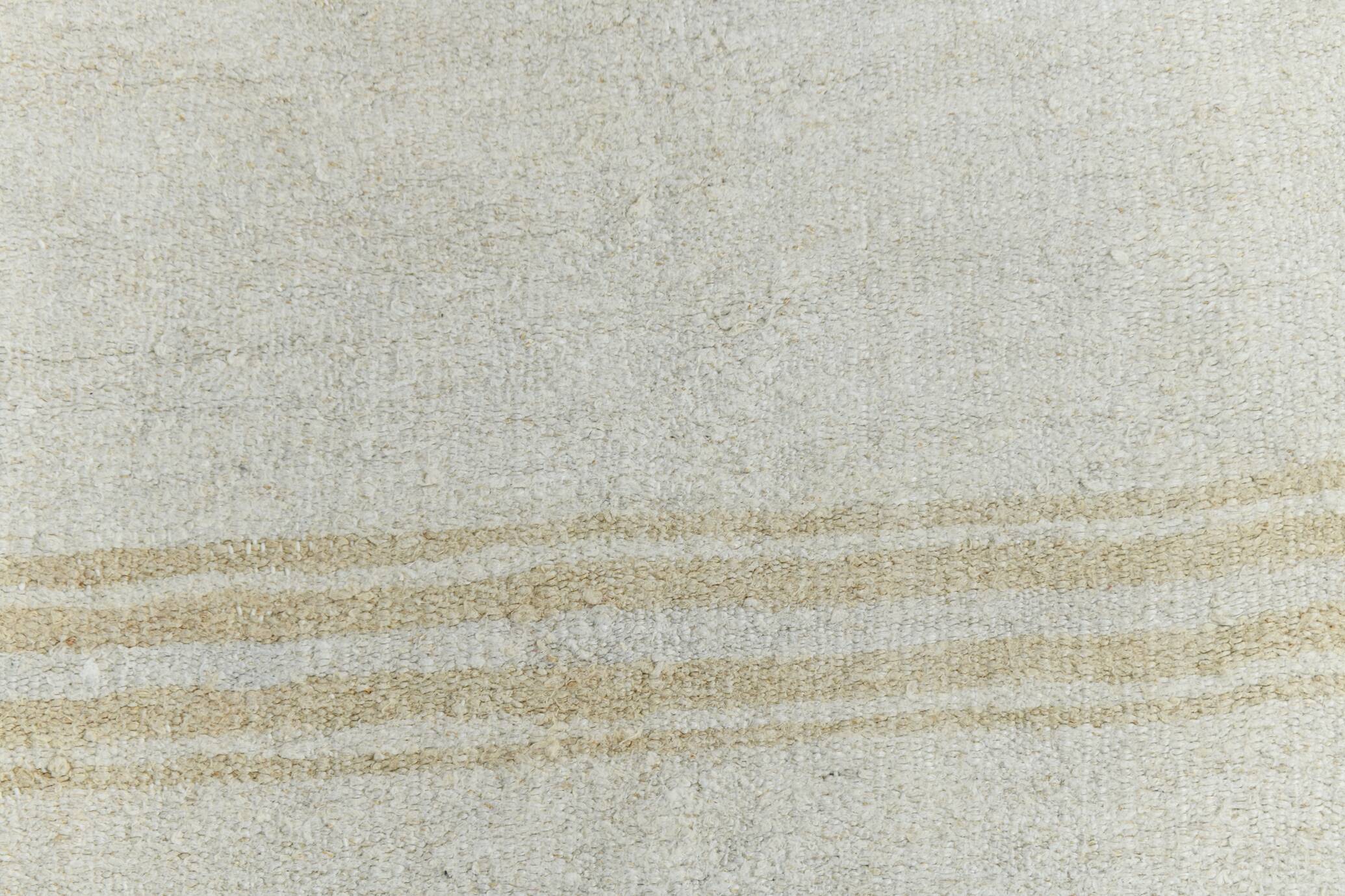 Off-White Oversize Oushak Vintage Rug For Living Room, 181x335 Cm