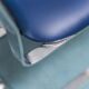 Set 4 chairs eco leather blue metal chrome 70