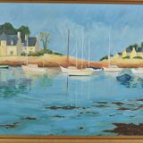Oil on marine canvas