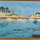 Oil on marine canvas