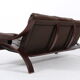 Vintage danish mid century  3 person sofa in brown leather 1970,s