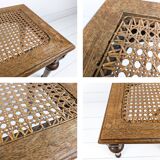 Tabouret vintage tressé viennois tourné table d'appoint vieux tabouret de piano banc de piano orneme