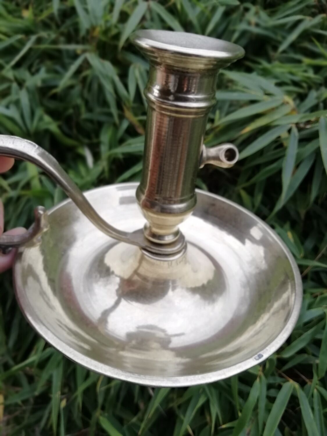 Pair of brass candle holders