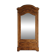 Antique oak linen cupboard with mirror