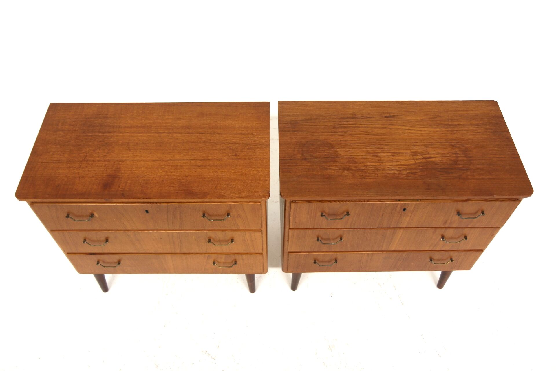 Set de 2 commodes scandinave en teck, Suède, 1950