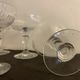 6 old champagne glasses in blown crystalline