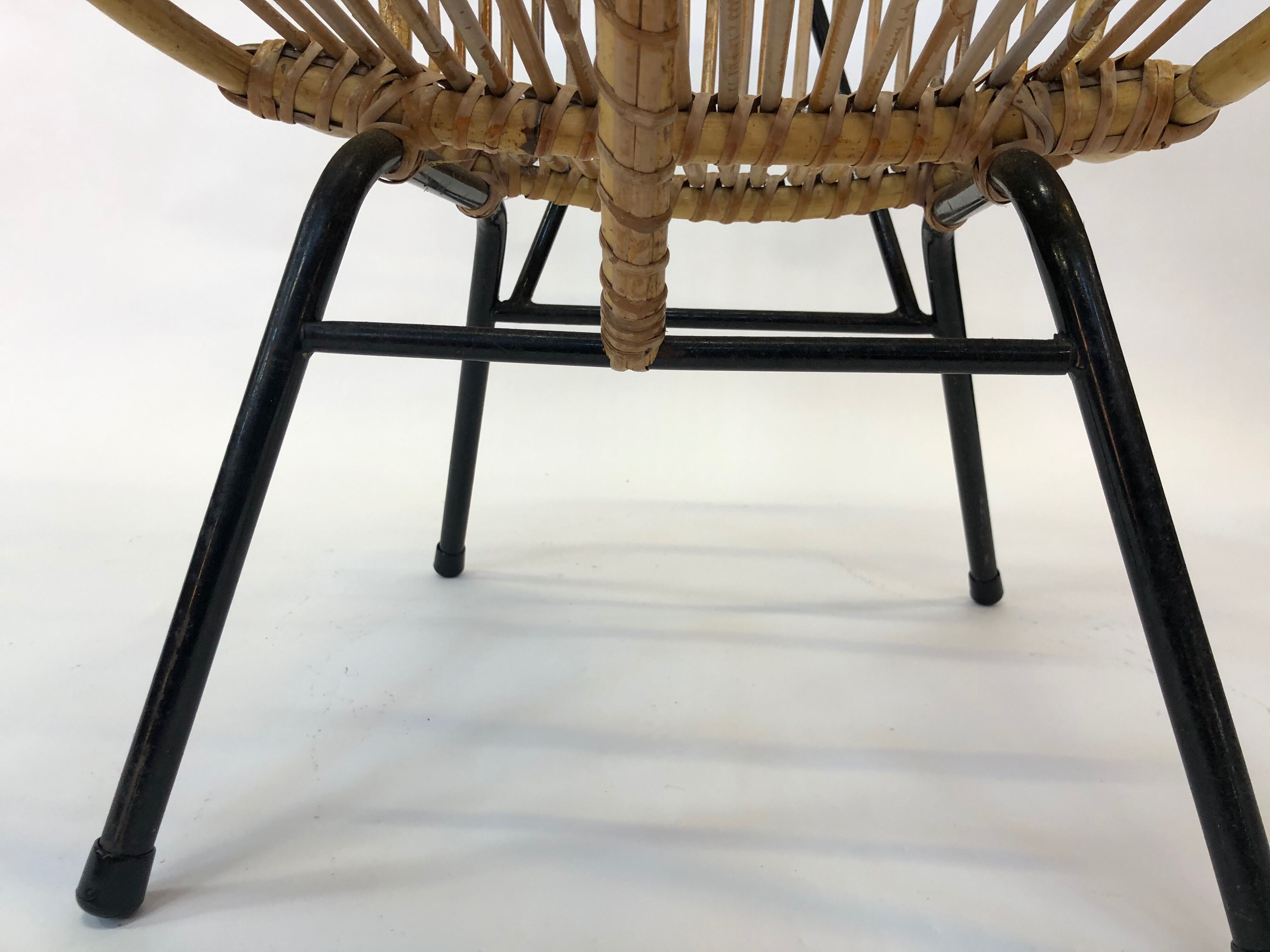 Rattan chair by Rohe Noordwolde, 1960