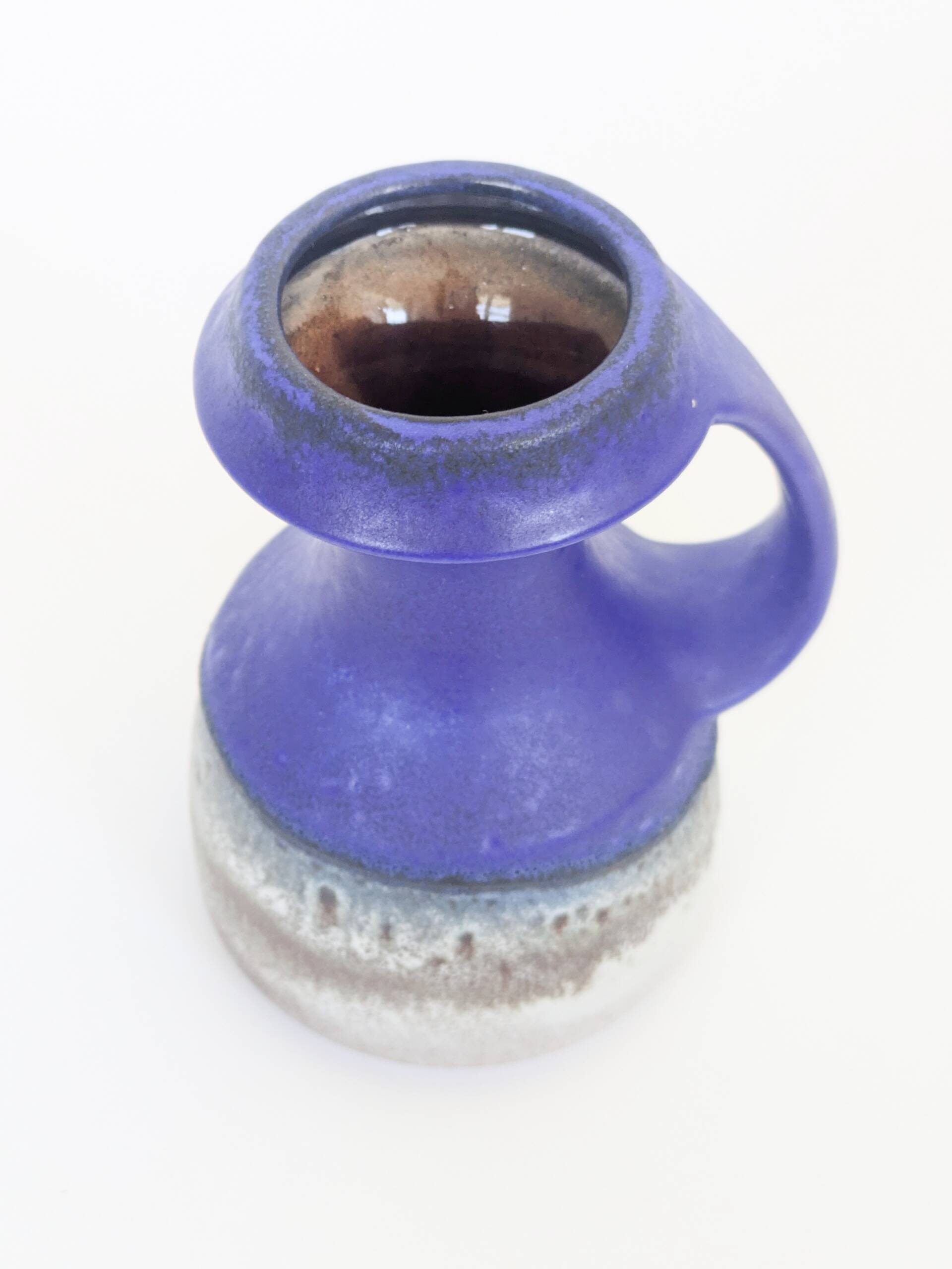 Vase Jug Steuler Ceramics West Germany Cobalt Blue 1960s
